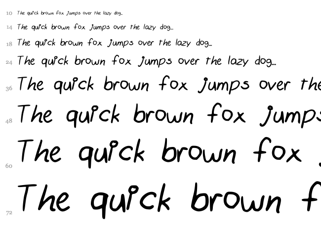 Little Berry font waterfall