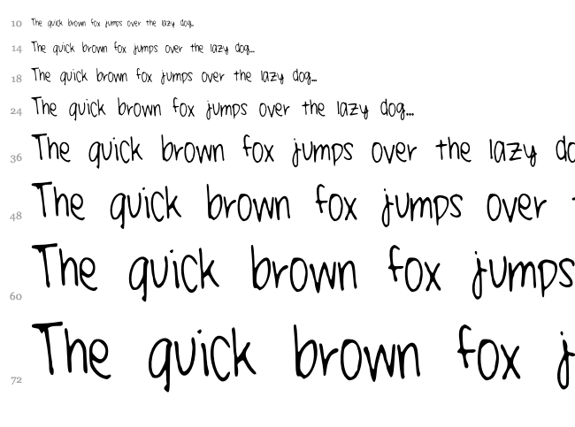 Little Miss Paper Moons Handwriting font waterfall