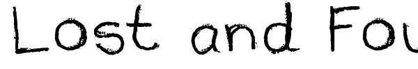 Lost and Found font