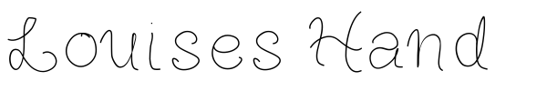 Louises Hand font