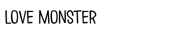 Love Monster font preview