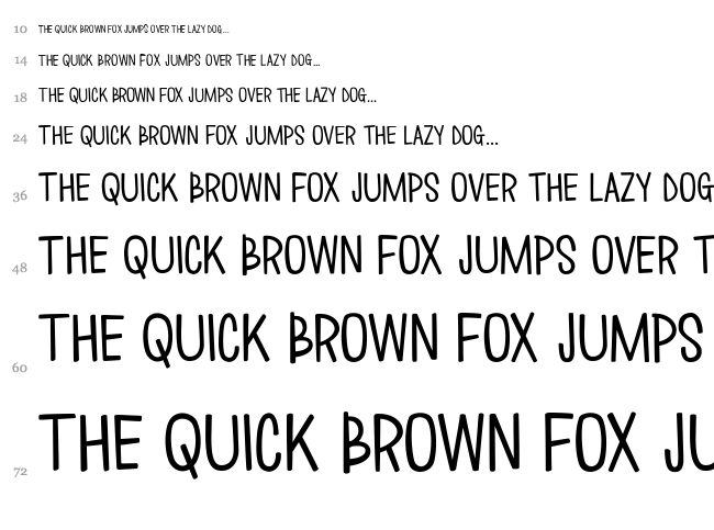 Love Monster font waterfall