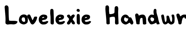 Lovelexie Handwritten font
