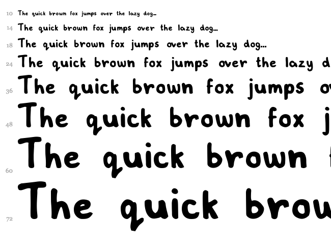 Lovelexie Handwritten font waterfall