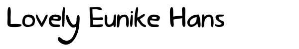 Lovely Eunike Hans font