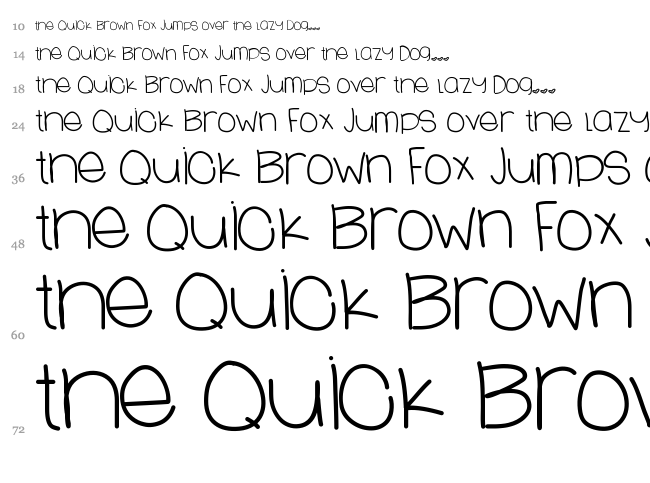 Love Sweets font waterfall