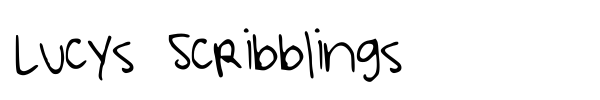 Lucys Scribblings font