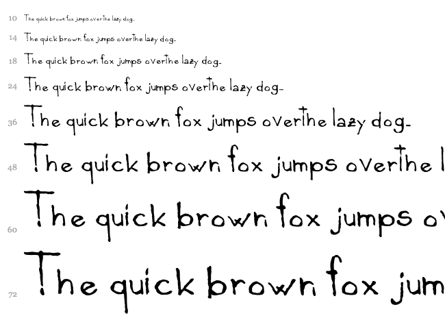 Ludico font waterfall