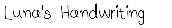 Luna's Handwriting font