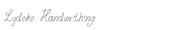 Lydeke Handwrithing font