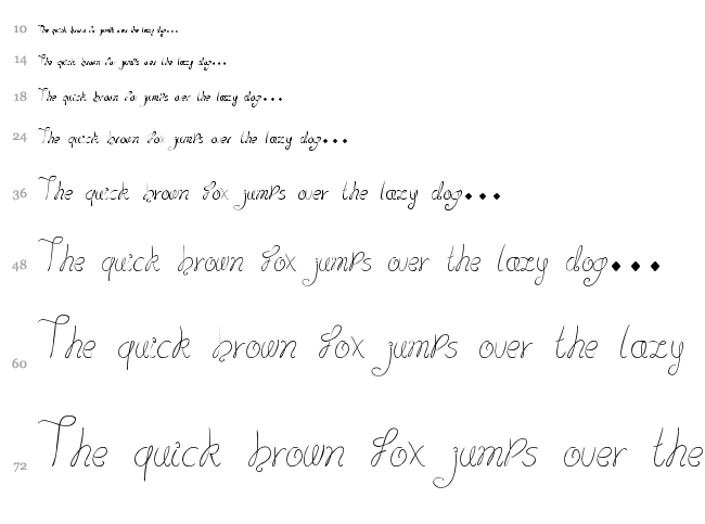 Lydeke Handwrithing font waterfall