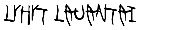 Lyhyt Lauantai font