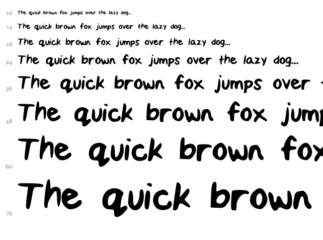 Maddie Script font waterfall