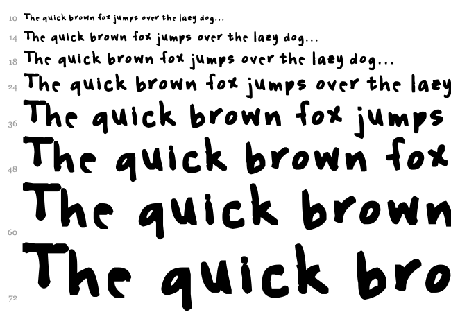 Madman font waterfall