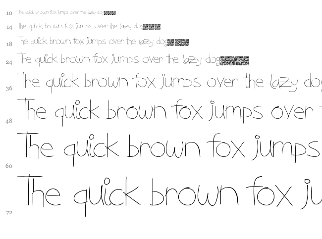 Magic Status font waterfall