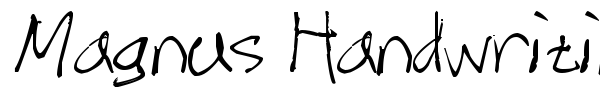 Magnus Handwriting font