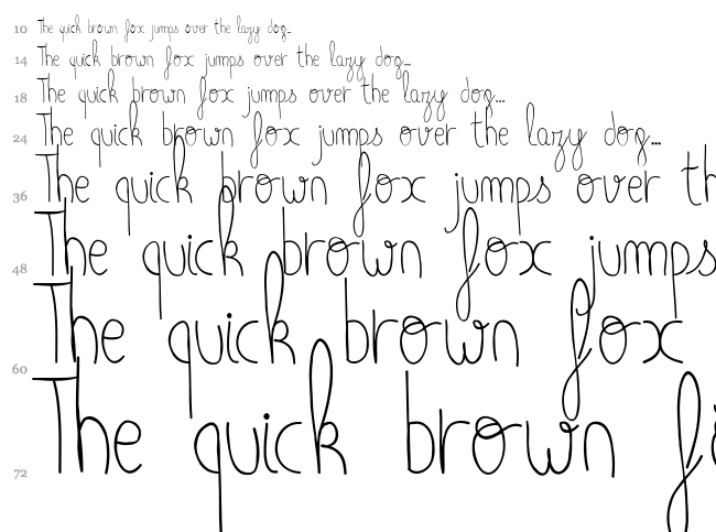 MaiLinh font waterfall