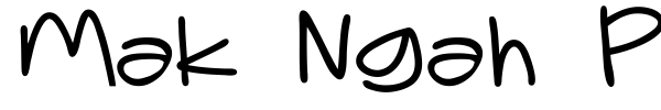 Mak Ngah Punya font