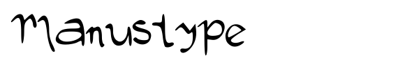Manustype font