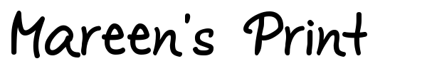 Mareen's Print font