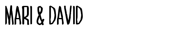 Mari & David font