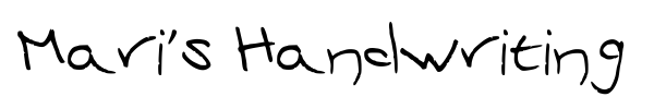 Mari's Handwriting font
