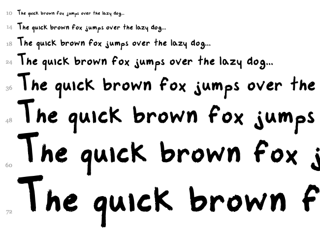 Marker font waterfall