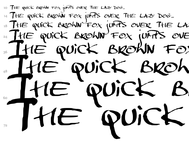 MarkerScript font waterfall