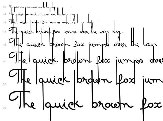 Masana Script font waterfall