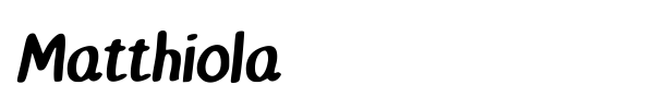 Matthiola font preview