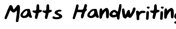 Matts Handwriting font