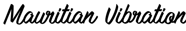 Mauritian Vibration font