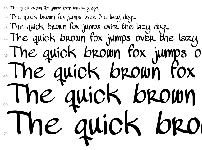 Mawns Handwriting font waterfall