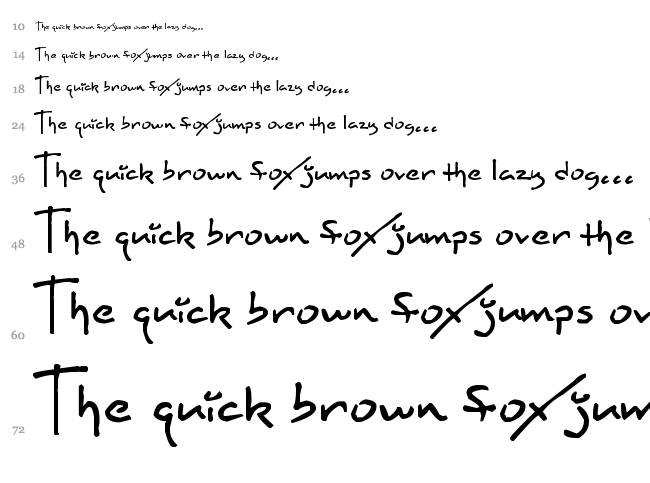 Maxine Script font waterfall