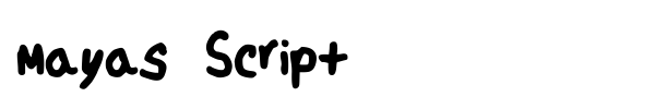 Mayas Script font
