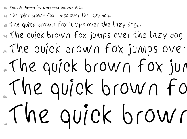 MB Chicken Scratch font waterfall