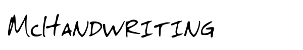 McHandwriting font