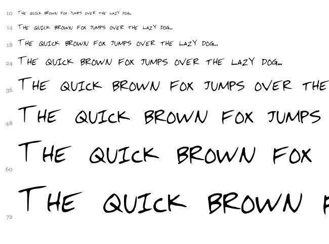 McHandwriting font waterfall