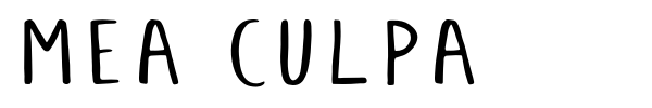Mea Culpa font preview