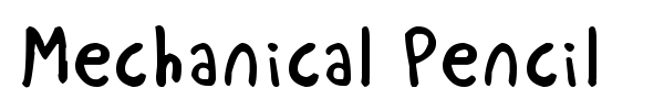 Mechanical Pencil font