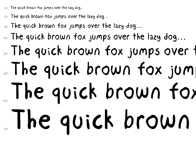 Mechanical Pencil font waterfall