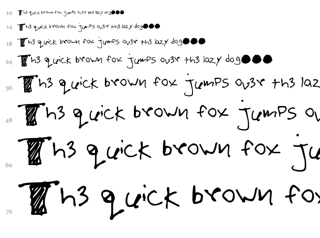 Mega Cherry font waterfall