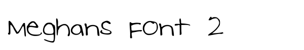 Meghans Font 2 font preview