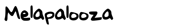 Melapalooza font preview