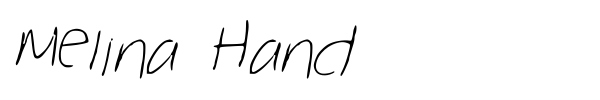 Melina Hand font preview