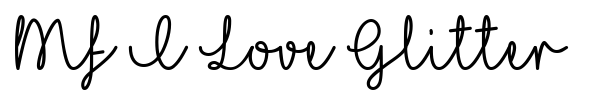 Mf I Love Glitter font