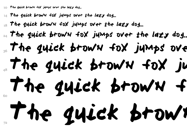 MH Font font waterfall