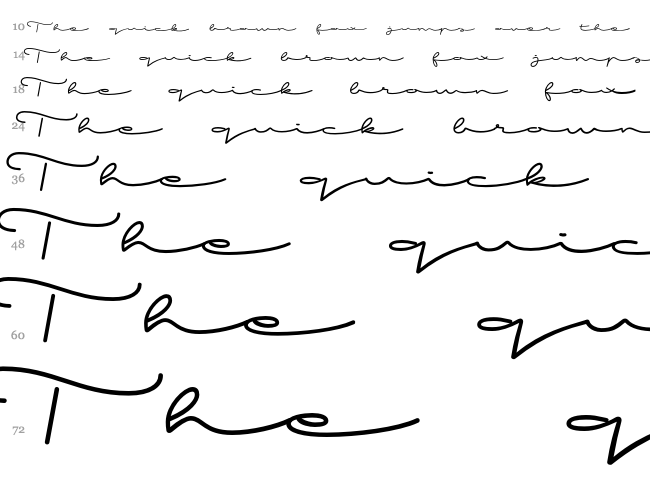 Mi Amor font waterfall