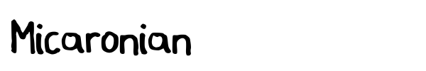 Micaronian font