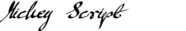Mickey Script font